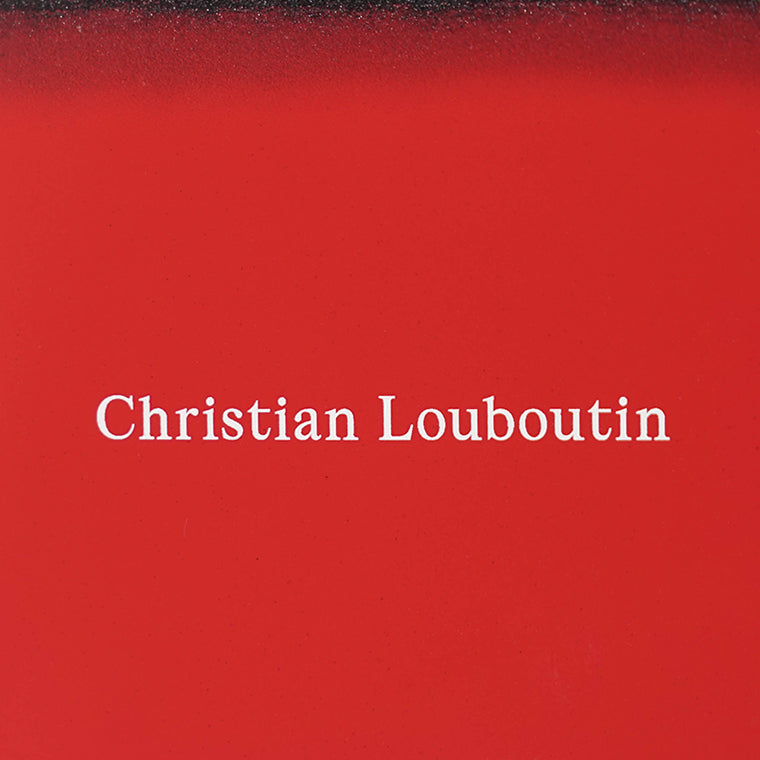 CHRISTIAN LOUBOUTIN メンズ マネークリップ折財布 CANOPY 3265112 LOUBI GUN METAL レッド Q520