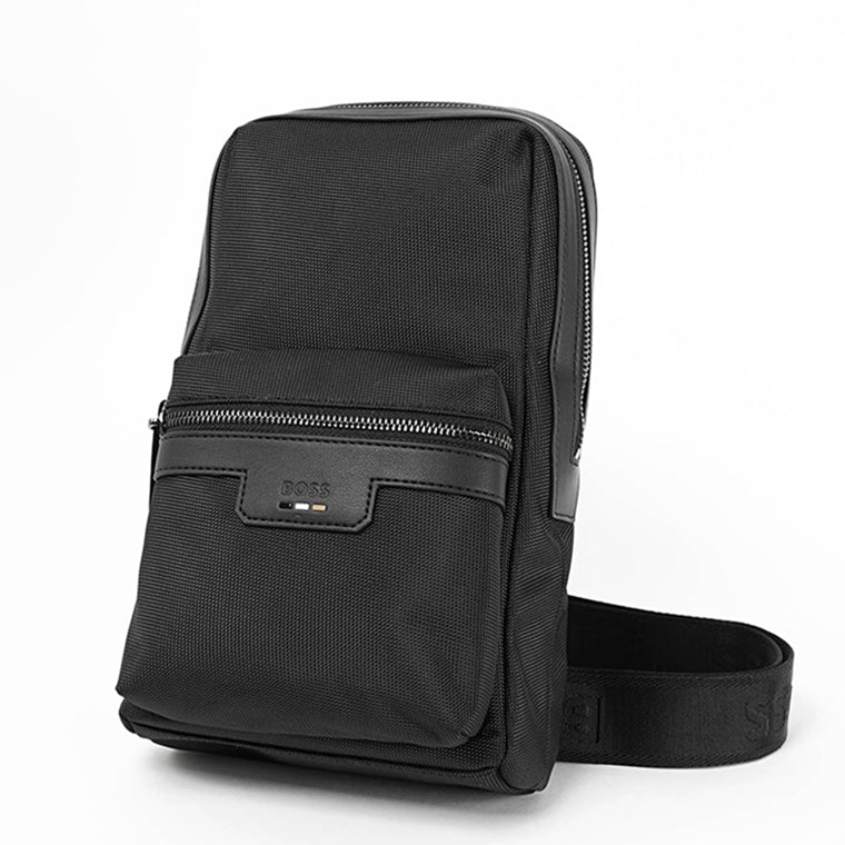 【美品】HUGO BOSS　ヒューゴボス　ビジネスバッグ　シボ皮　ブラック HUGO BOSS（ヒューゴ・ボス） メンズ ブリーフバッグ シボレザー 3way