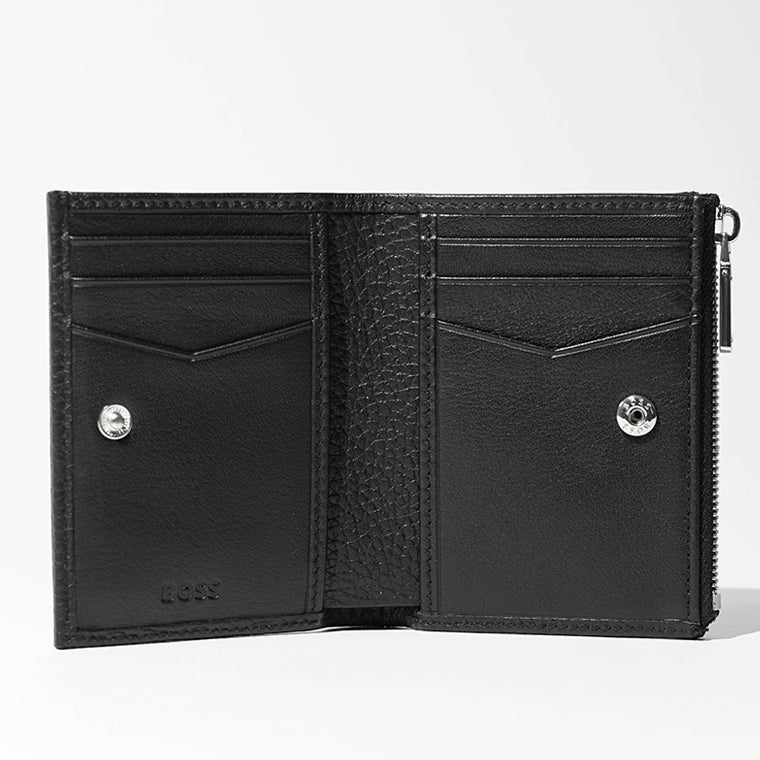 【2026SS SUMMER SALE】HUGO BOSS メンズ 2つ折り財布 NEW CROSSTOWN BIFZIP 50563612 ブラック 001