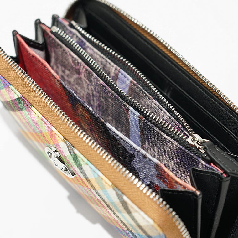 Vivienne Westwood レディース 長財布 CLASSIC ZIP ROUND WALLET 5106005BW S001S HEATHER PLAID マルチ O315