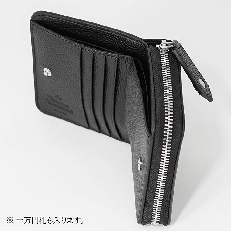 Vivienne Westwood レディース メンズ 2つ折り財布 MEDIUM ZIP WALLET 5107004JU S000D BLACK ブラック N403