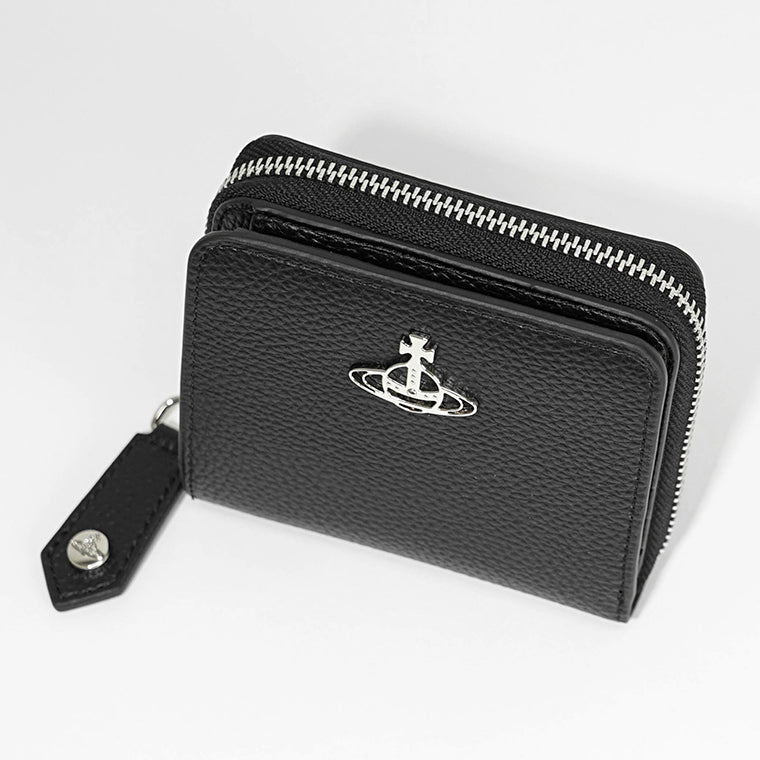 Vivienne Westwood レディース メンズ 2つ折り財布 MEDIUM ZIP WALLET 5107004JU S000D BLACK ブラック N403