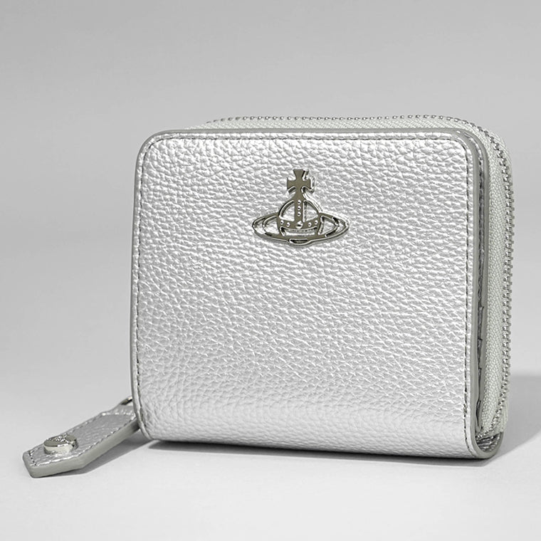 Vivienne Westwood レディース メンズ 2つ折り財布 MEDIUM ZIP WALLET 5107004JU S000D SILVER シルバー Q401