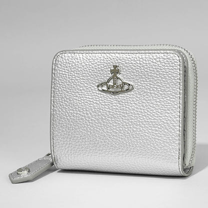 Vivienne Westwood レディース メンズ 2つ折り財布 MEDIUM ZIP WALLET 5107004JU S000D SILVER シルバー Q401