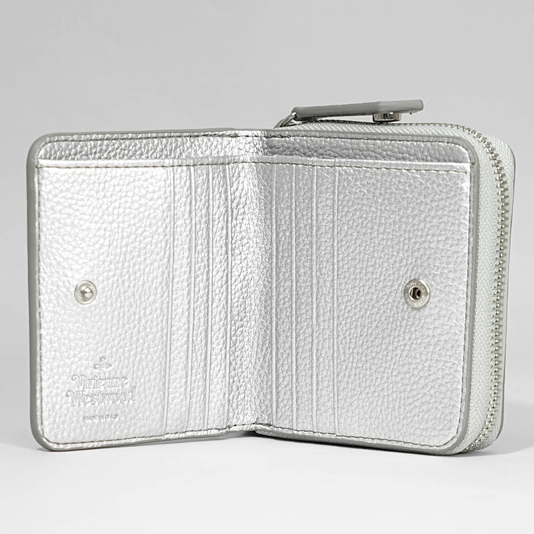 Vivienne Westwood レディース メンズ 2つ折り財布 MEDIUM ZIP WALLET 5107004JU S000D SILVER シルバー Q401