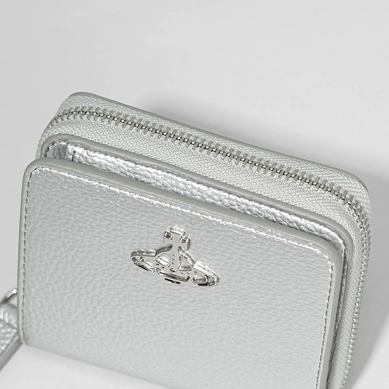 Vivienne Westwood レディース メンズ 2つ折り財布 MEDIUM ZIP WALLET 5107004JU S000D SILVER シルバー Q401