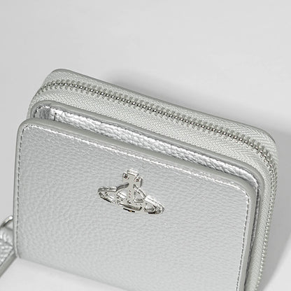Vivienne Westwood レディース メンズ 2つ折り財布 MEDIUM ZIP WALLET 5107004JU S000D SILVER シルバー Q401