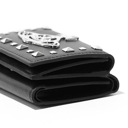 Vivienne Westwood レディース 3つ折り財布 LEATHER STUDS TRIFOLD WALLET 51070054M L00DN BLACK ブラック N402