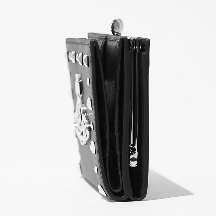 Vivienne Westwood レディース 2つ折り財布 LEATHER STUDS CLASP BIFOLD WALLET 51070056M L00DN BLACK ブラック N402
