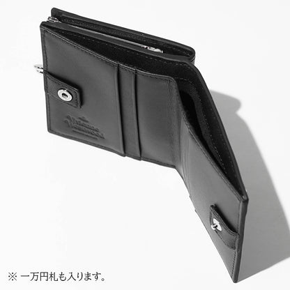 Vivienne Westwood レディース 2つ折り財布 LEATHER STUDS CLASP BIFOLD WALLET 51070056M L00DN BLACK ブラック N402