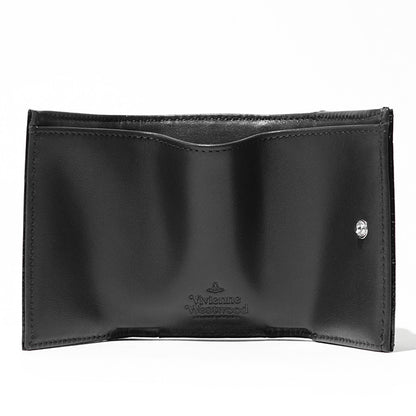 Vivienne Westwood レディース 3つ折り財布 EMBOSS CROC LEATHER ENVELOPE BILLFOLD 5115002EW L0098 BLACK ブラック N401