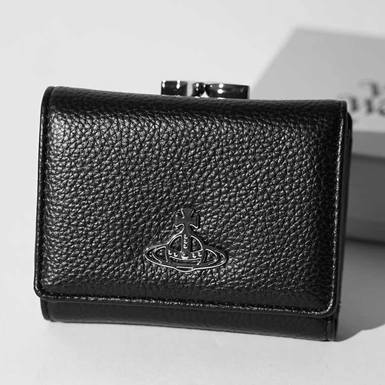 Vivienne Westwood レディース メンズ 3つ折り財布 SMALL FRAME WALLET 5115002NW S000D BLACK ブラック N403
