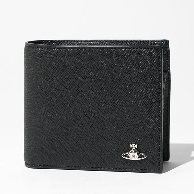 Vivienne Westwood メンズ 2つ折り財布 WALLET WITH COIN POCKET 5115003NM S0021 BLACK ブラック N401