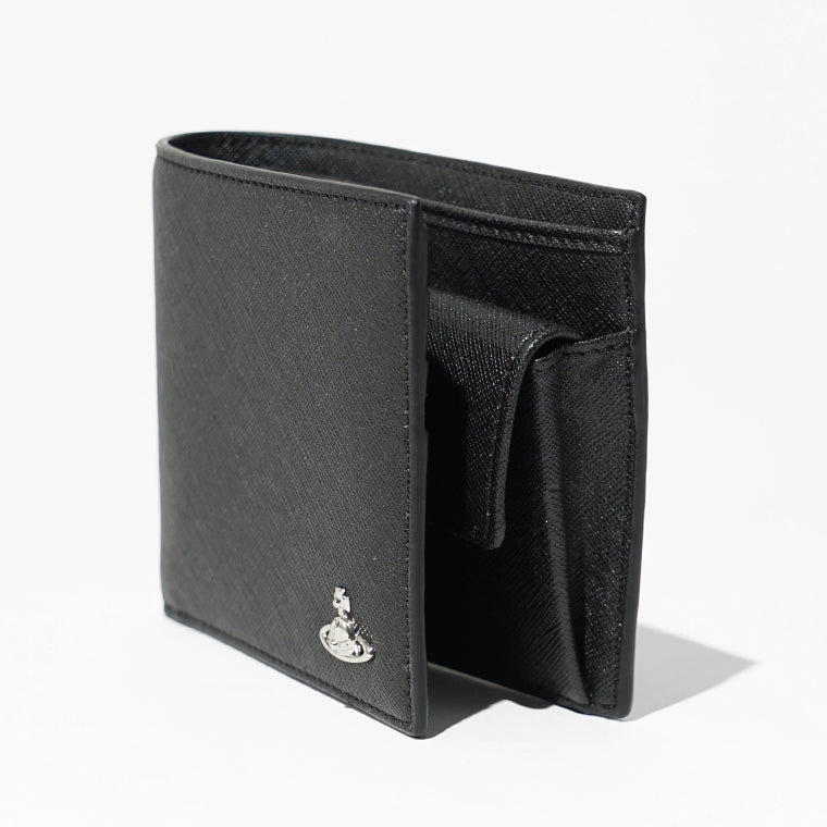 Vivienne Westwood メンズ 2つ折り財布 WALLET WITH COIN POCKET 5115003NM S0021 BLACK ブラック N401