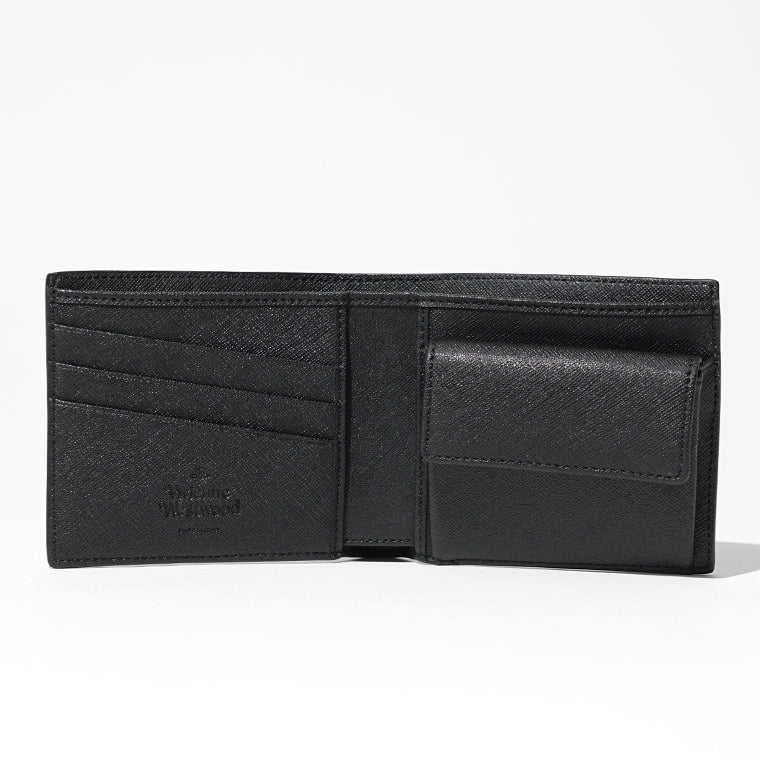 Vivienne Westwood メンズ 2つ折り財布 WALLET WITH COIN POCKET 5115003NM S0021 BLACK ブラック N401