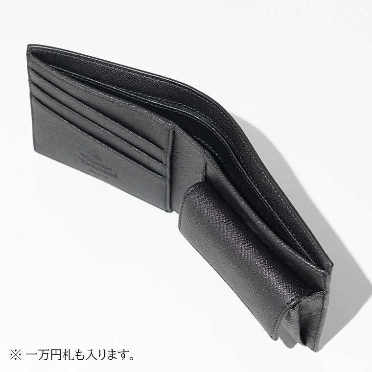 Vivienne Westwood メンズ 2つ折り財布 WALLET WITH COIN POCKET 5115003NM S0021 BLACK ブラック N401