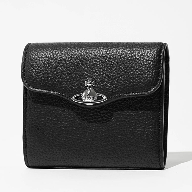Vivienne Westwood レディース 3つ折り財布 HUNTER FLAP WALLET 5115003TW S000D BLACK ブラック N403