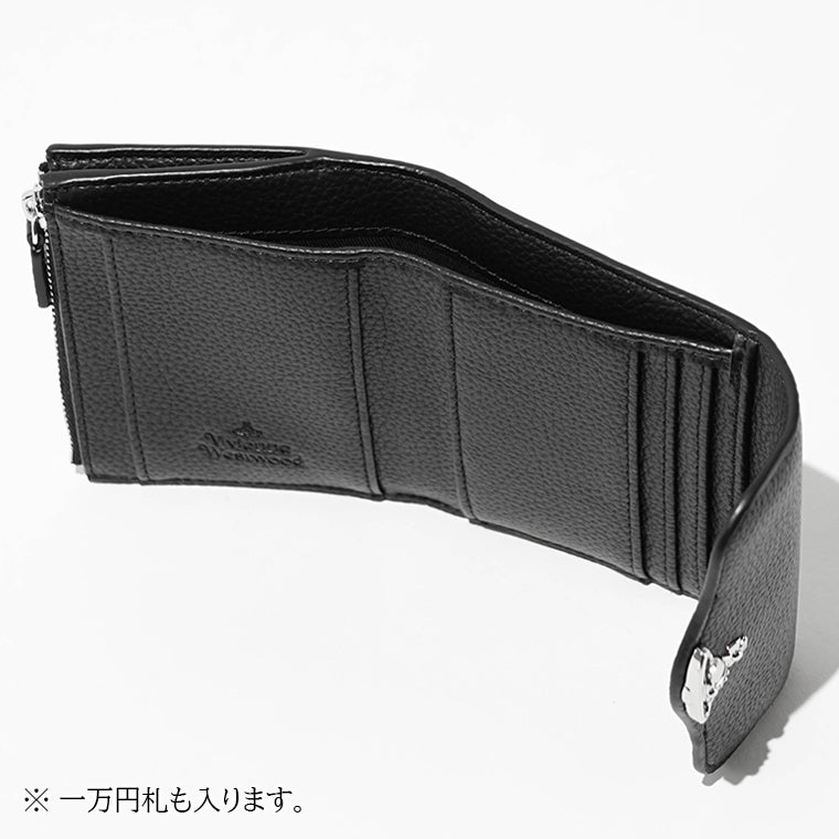 Vivienne Westwood レディース 3つ折り財布 HUNTER FLAP WALLET 5115003TW S000D BLACK ブラック N403