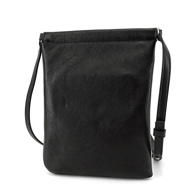 SAINT LAURENT ブラックショルダーバッグ SAINT LAURENT サンローラン バッグ フラット ショルダーバッグ 581697