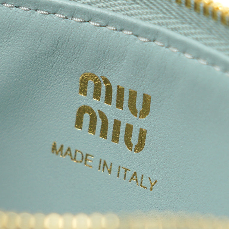 MIU MIU レディース フラグメントケース NAPPA AVIATOR 5MB066 AEFX LINFA パウダーブルー F0035