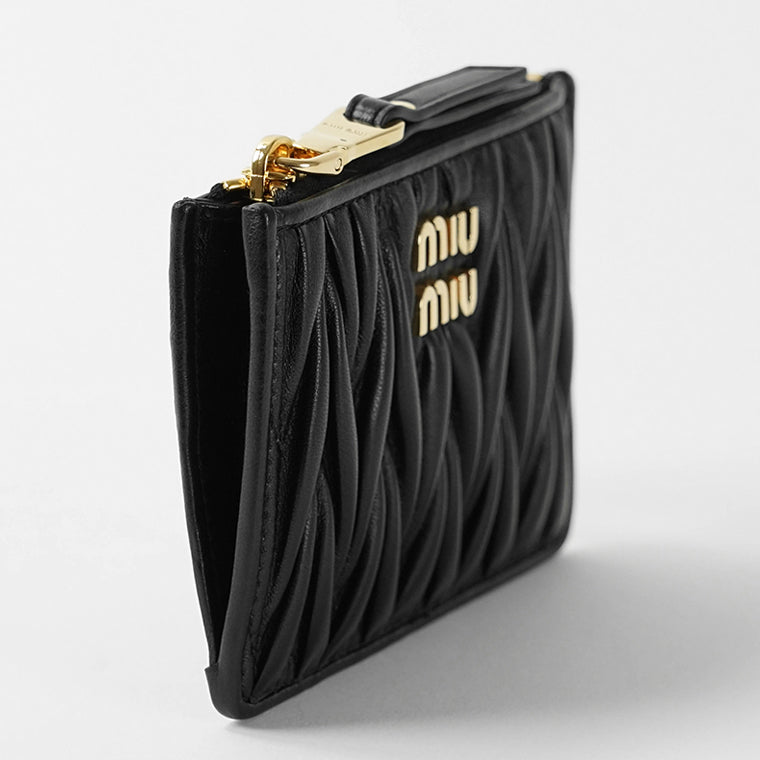 ミュウミュウ MIU MIU レディース コイン＆カードケース ブラック