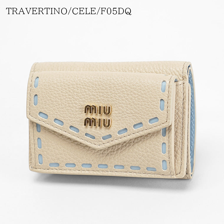 MIU MIU レディース 3つ折り財布 VIT.PHENIX+SOFT 5MH021 2IIB 2カラー