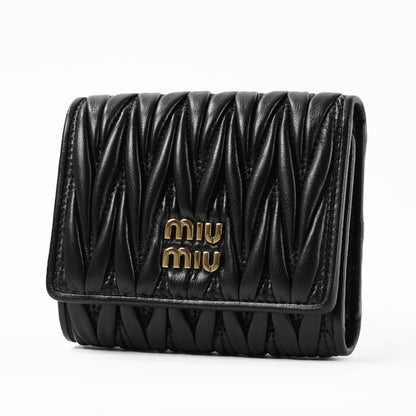 MIU MIU レディース 3つ折り財布 MATELASSE' MIU 5MH033 AFPP 2カラー