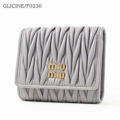 MIU MIU レディース 3つ折り財布 MATELASSE' MIU 5MH033 AFPP 2カラー