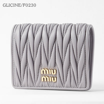 MIU MIU レディース 2つ折り財布 MATELASSE' MIU 5MV204 AFPP 2カラー