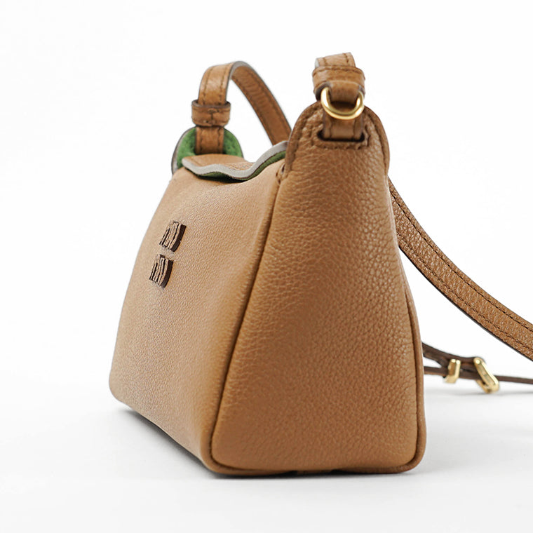 MIU MIU レディース ショルダーバッグ VITELLO PHENIX 5NF462 2IFL CARAMEL LARICE キャメル F04YM