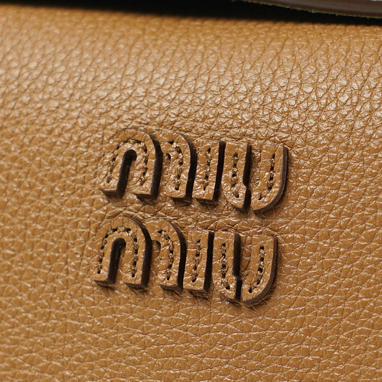 MIU MIU レディース ショルダーバッグ VITELLO PHENIX 5NF462 2IFL CARAMEL LARICE キャメル F04YM