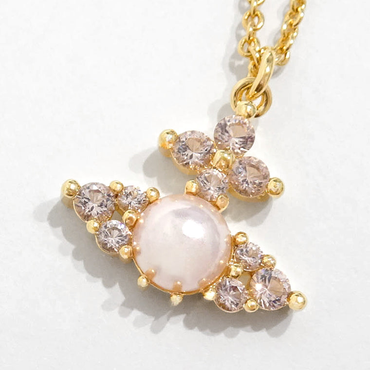 Vivienne Westwood レディース ネックレス FEODORA PENDANT 630203EP GOLD CHAMPAGNE CZ PINK PEARL ゴールド ピンクパール R988