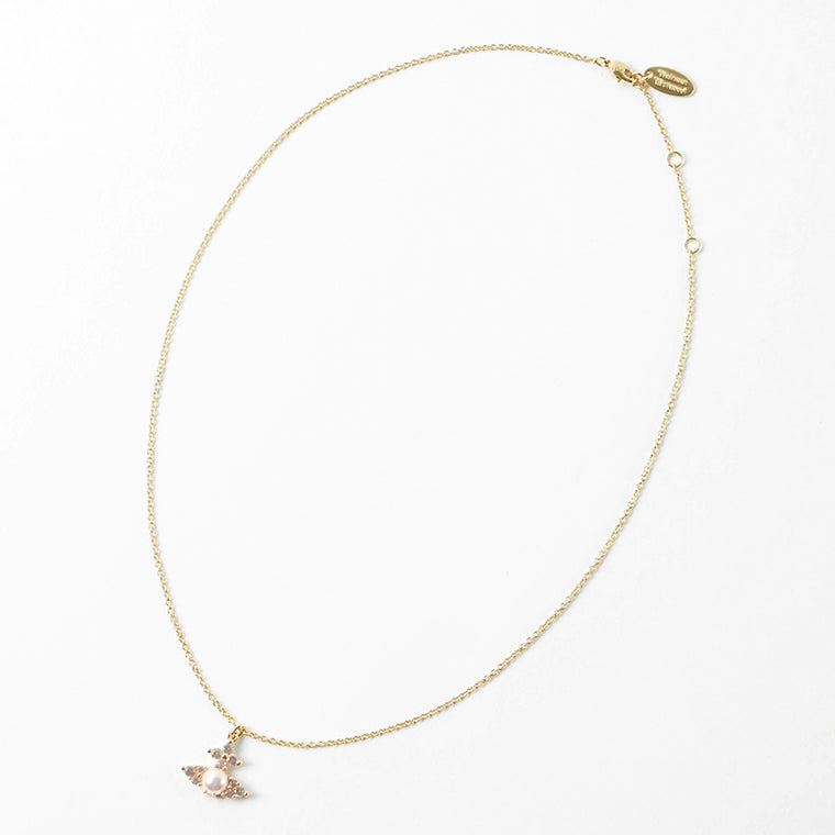 Vivienne Westwood レディース ネックレス FEODORA PENDANT 630203EP GOLD CHAMPAGNE CZ PINK PEARL ゴールド ピンクパール R988