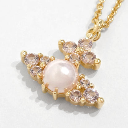 Vivienne Westwood レディース ネックレス FEODORA PENDANT 630203EP GOLD CHAMPAGNE CZ PINK PEARL ゴールド ピンクパール R988