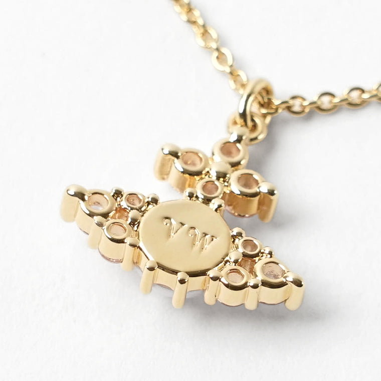Vivienne Westwood レディース ネックレス FEODORA PENDANT 630203EP GOLD CHAMPAGNE CZ PINK PEARL ゴールド ピンクパール R988