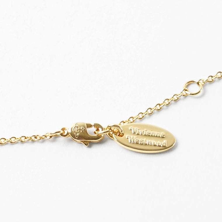 Vivienne Westwood レディース ネックレス FEODORA PENDANT 630203EP GOLD CHAMPAGNE CZ PINK PEARL ゴールド ピンクパール R988