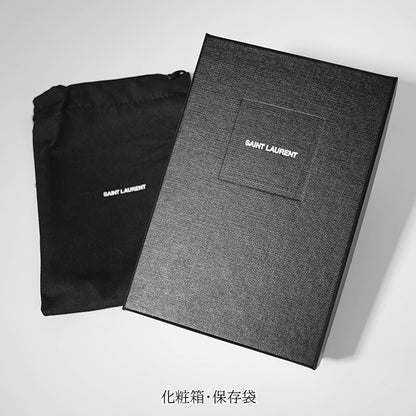 SAINT LAURENT レディース 2つ折り財布 CASSANDRE MATELASSE COMPACT ZIP AROUND WALLET 668288 BOW01 NERO ブラック 1000