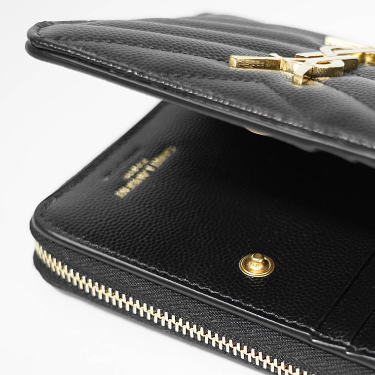 サンローラン SAINT LAURENT レディース 2つ折り財布 ブラック
