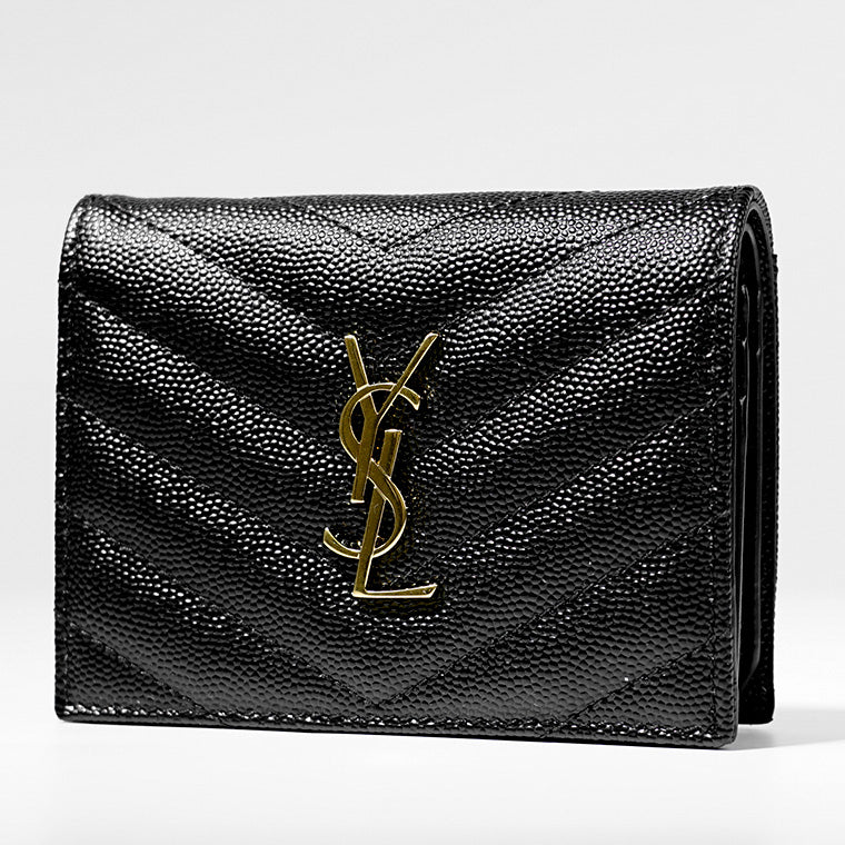 サンローラン SAINT LAURENT レディース 2つ折り財布 ブラック