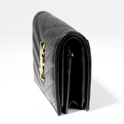 SAINT LAURENT レディース 2つ折り財布 MONOGRAMME WALLET 668290 BOWA1 NERO ブラック 1000