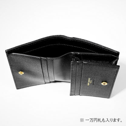 SAINT LAURENT レディース 2つ折り財布 MONOGRAMME WALLET 668290 BOWA1 NERO ブラック 1000