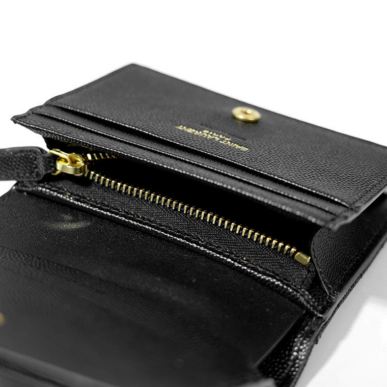 SAINT LAURENT レディース 2つ折り財布 MONOGRAMME WALLET 668290 BOWA1 NERO ブラック 1000