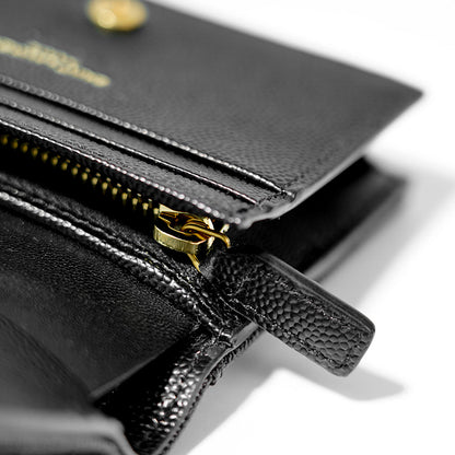 SAINT LAURENT レディース 2つ折り財布 MONOGRAMME WALLET 668290 BOWA1 NERO ブラック 1000