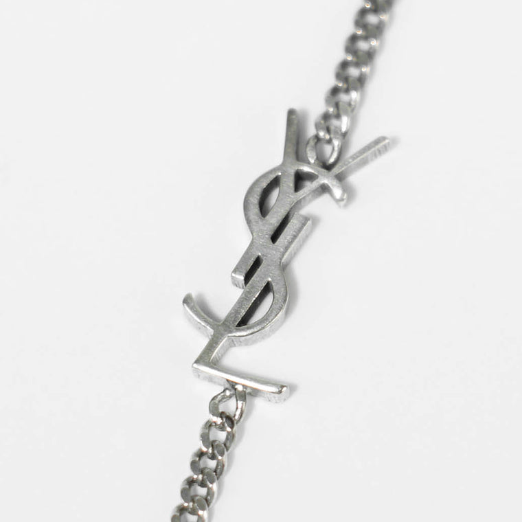 SAINT LAURENT メンズ レディース ブレスレット CASSANDRE CHARM BRACELET 692489 Y1526 OXIDIZED SILVER シルバー 8368