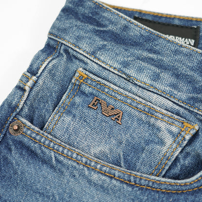 【2024AW CLEARANCE SALE】 EMPORIO ARMANI メンズ ジーンズ 6D1J06 1D67Z DENIM BLU MD ウォッシュブルー 0942