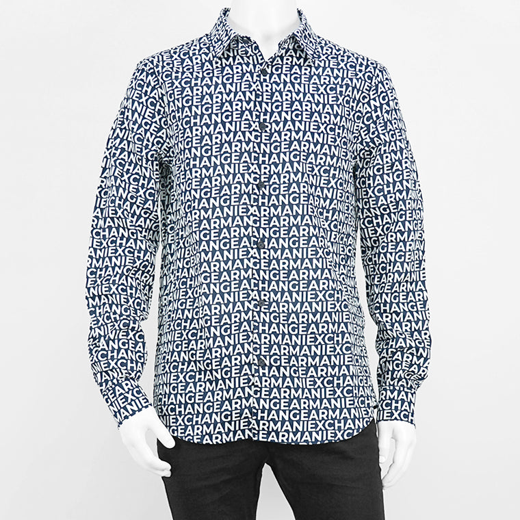 アルマーニ エクスチェンジ ARMANI EXCHANGE メンズ シャツ ネイビー