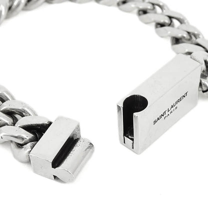 SAINT LAURENT メンズ レディース ブレスレット CURB CHAIN BRACELET 731208 Y1500 OXIDIZED SILVER シルバー 8142