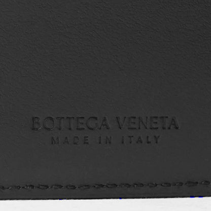 BOTTEGA VENETA メンズ 2つ折り財布 CASSETE 743004 VBWD2 BLACK SILVER ブラック シルバー 8803