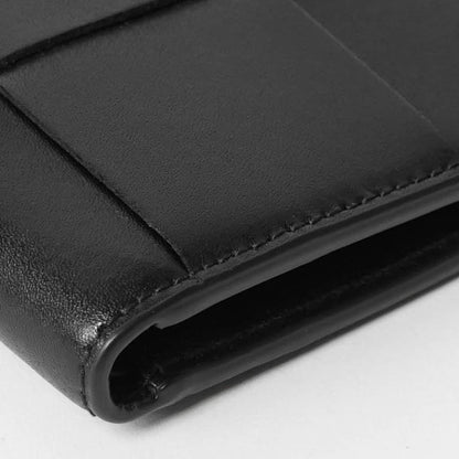 BOTTEGA VENETA メンズ 2つ折り財布 CASSETE 743004 VBWD2 BLACK SILVER ブラック シルバー 8803