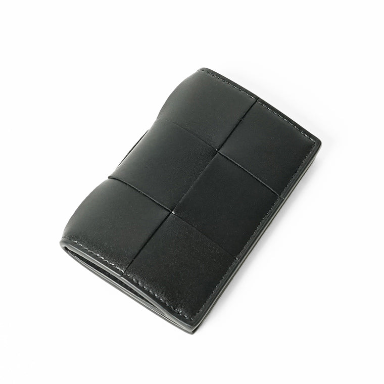 BOTTEGA VENETA メンズ カードケース CASSETE 755370 VBWD3 BLACK SILVER ブラック シルバー 8803